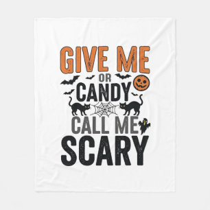 Couverture Polaire Bonbons d'Halloween ou Appelez-moi Épouvantable Gr