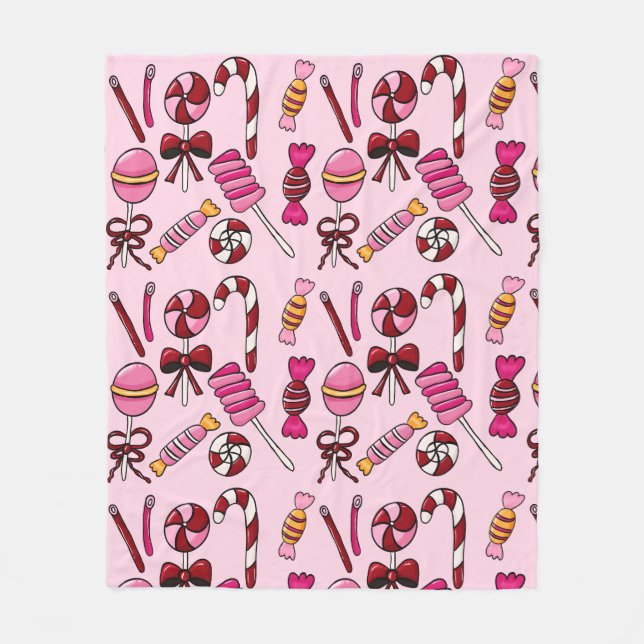 Couverture Polaire Bonbons mignons (Devant)