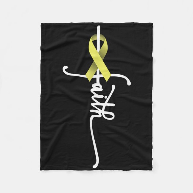 Couverture Polaire Bone Cancer Faith Sarcoma Bone Cancer Awareness Su (Devant)