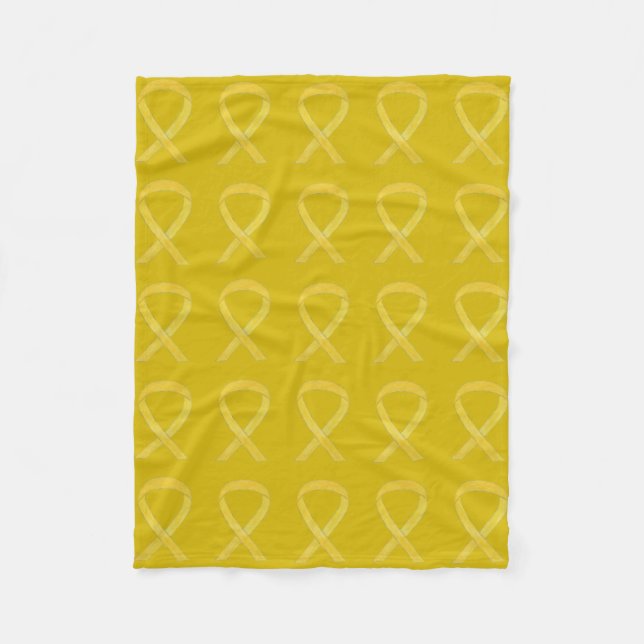 Couverture Polaire Bone Cancer Sensibilisation Ruban Fleece Soft Blan (Devant)