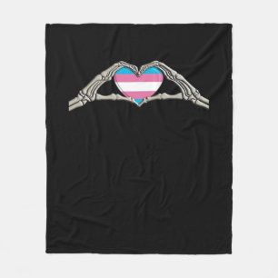 Couverture Polaire Bone Hands Coeur Transgenre Goth