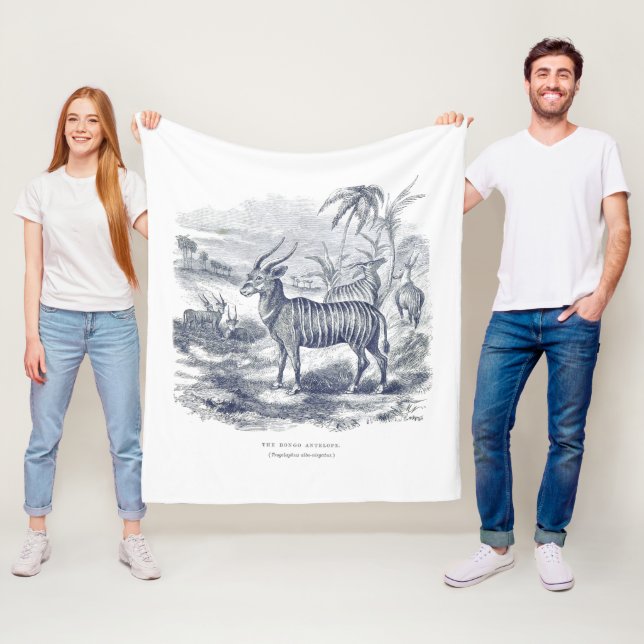 Couverture Polaire Bongo Antelope Blanche polaire (En situation)