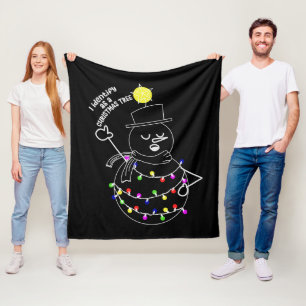 Couverture Polaire Bonhomme de neige sapin de Noël