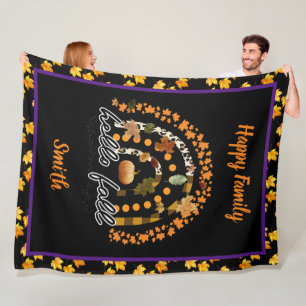 Couverture Polaire Bonjour Automne Citrouille tendance