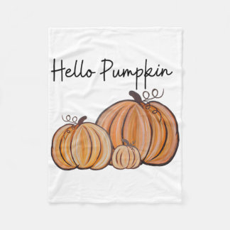 Couverture Polaire Bonjour Citrouille Automne Halloween Graphique