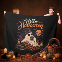 Bonjour Halloween Gentil Fantôme Buvant du Café