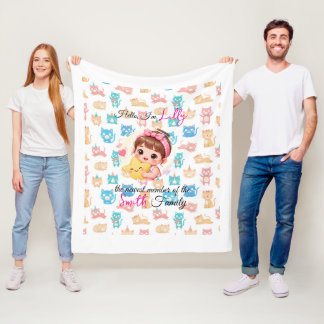 Couverture Polaire Bonjour nouveau membre des modèles de famille chat