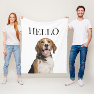Couverture Polaire Bonjour Personnalisé Beagle Portrait de chien phot