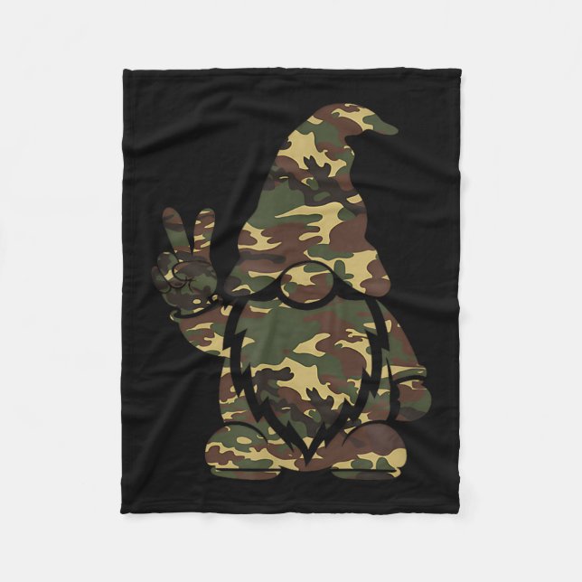 Couverture Polaire Bonjour saison de chasse Camouflage de Noël Camo G (Devant)