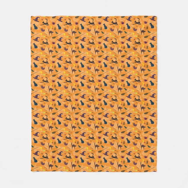 Couverture Polaire Bonjour sorcière - sans couture motif Halloween. P (Devant)
