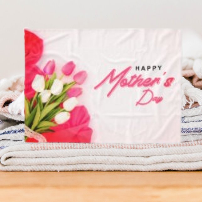 Couverture Polaire Bonne fête des mères, Fleur de tulipe (Créateur téléchargé)