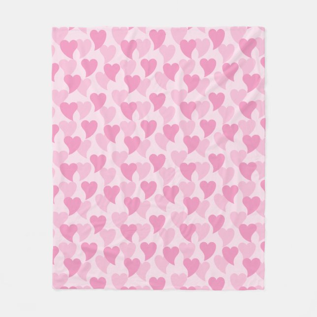 Couverture Polaire Bons Coeurs Motif sans couture (Devant)