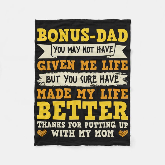 Couverture Polaire Bonus Papa Merci D'Avoir Pris Ma Mère (Devant)