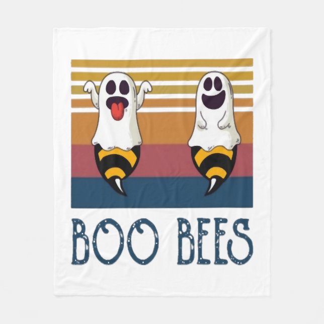 Couverture Polaire Boo Bees Couple Ghost Chemise Halloween (Devant)