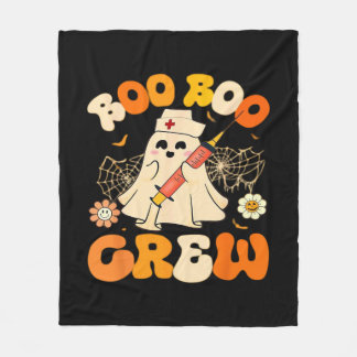 Couverture Polaire Boo Boo Crew Drôle Fantôme Pour Infirmière, Rétro