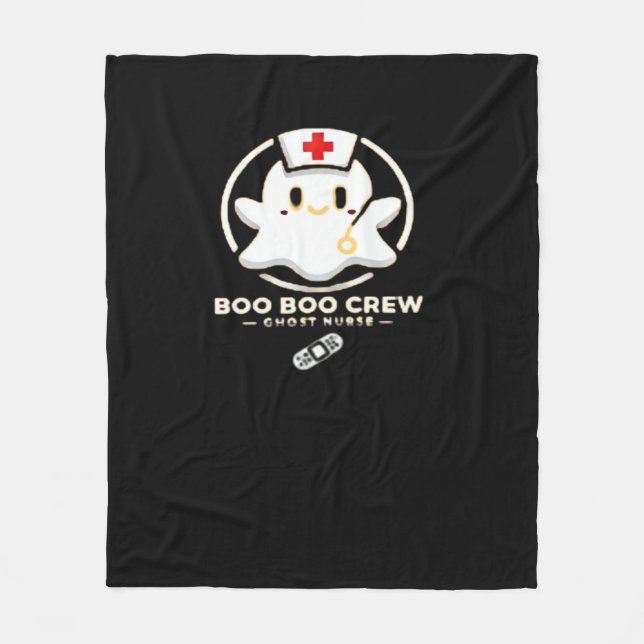 Couverture Polaire Boo Boo Crew Infirmière fantôme - Hallowe mignonne (Devant)