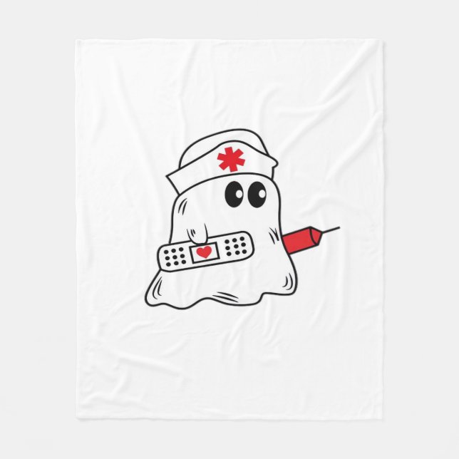 Couverture Polaire Boo Boo Crew Nurse Halloween Ghost Funny Surdimens (Devant)