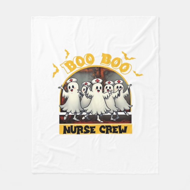 Couverture Polaire BOO CREW CLASSIC NURSE HALLOWEEN T-SHIRT Overs (Devant)