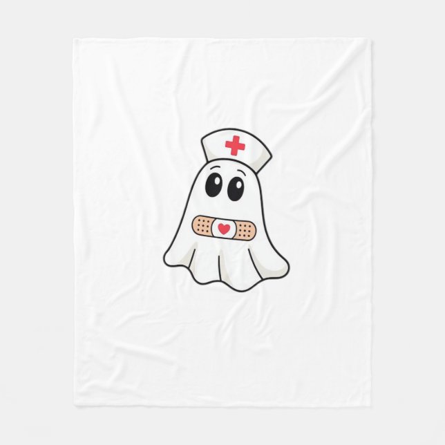 Couverture Polaire BOO CREW Ghost Nurse Funny Halloween Essentiel (Devant)