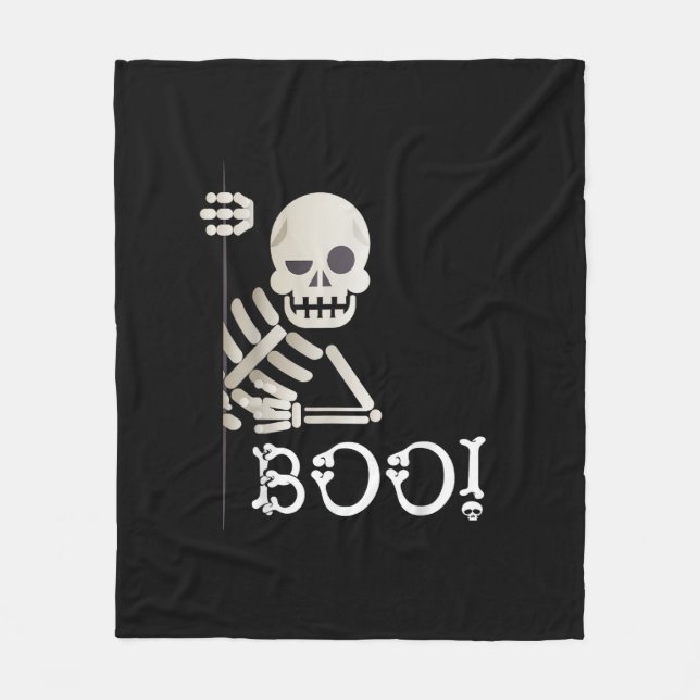 Couverture Polaire Boo ! Cute Masquer Peekaboo Effrayant Enfants Hall (Devant)