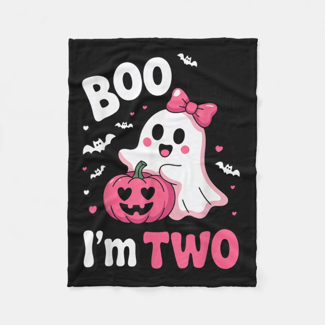 Couverture Polaire Boo Im Deux 2e Anniversaire Costume Halloween pour (Devant)