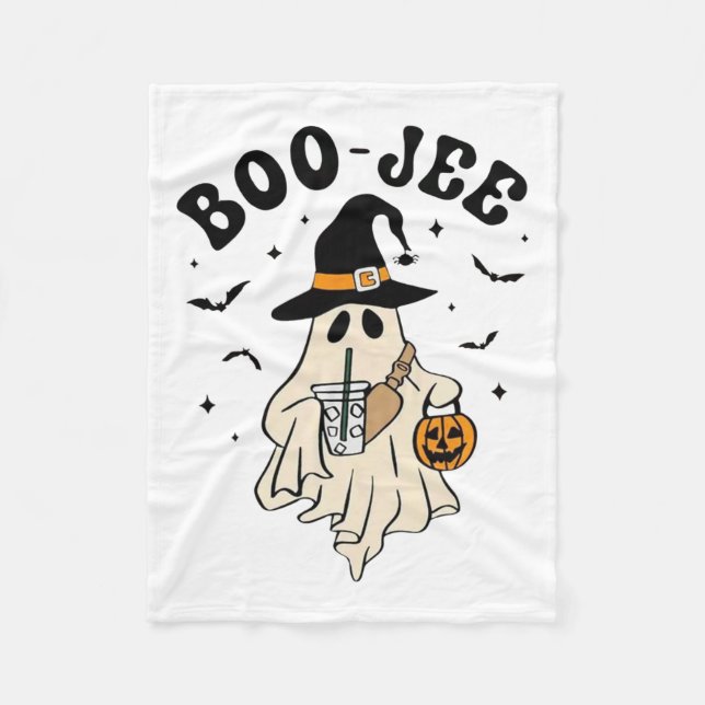 Couverture Polaire Boo Jee Ghost Cute Drôle Halloween (Devant)