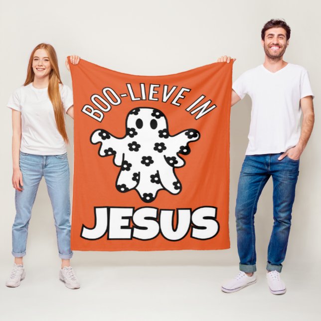 Couverture Polaire Boo-lieve In Jesus Blanket (En situation)