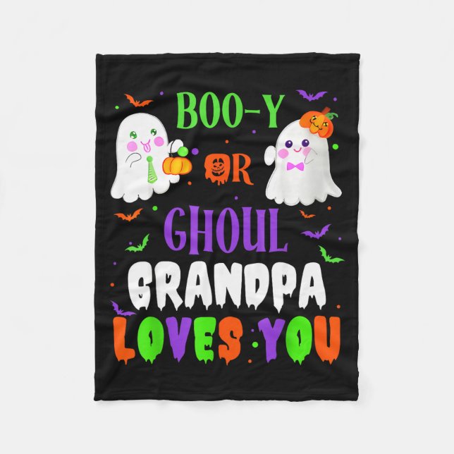 Couverture Polaire Boo-y Or Ghoul Grandpa Loves You Boo Halloween Bab (Devant)