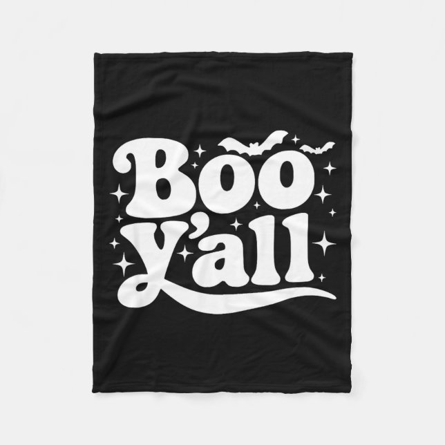 Couverture Polaire Boo Y'all Southern Retro Halloween Quote Saying Ba (Devant)
