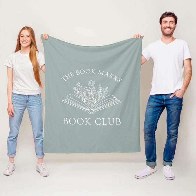 Couverture Polaire Book Club Name Personalized Member's Favor Gift (En situation)