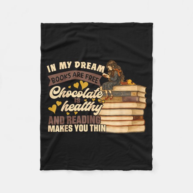 Couverture Polaire Book Lover Gift Reading Gift Sweet Chocolate Lover (Devant)