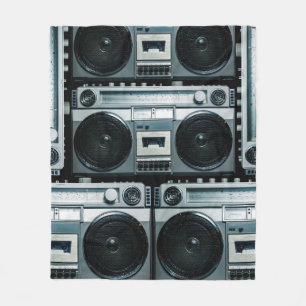 Couverture Polaire Boombox radio vintage