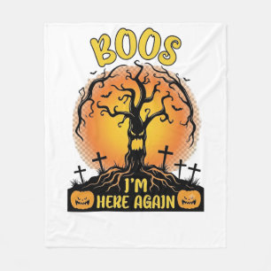 Couverture Polaire Boos Je suis ici encore Halloween Arbre Effrayant