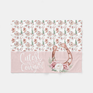 Couverture Polaire Boots & Blooms Western Chic Cutest Little Cowgirl