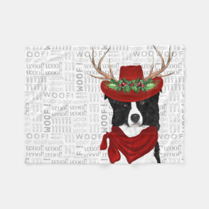 Couverture Polaire Bordure de l'Ouest Noël de Collie Lover
