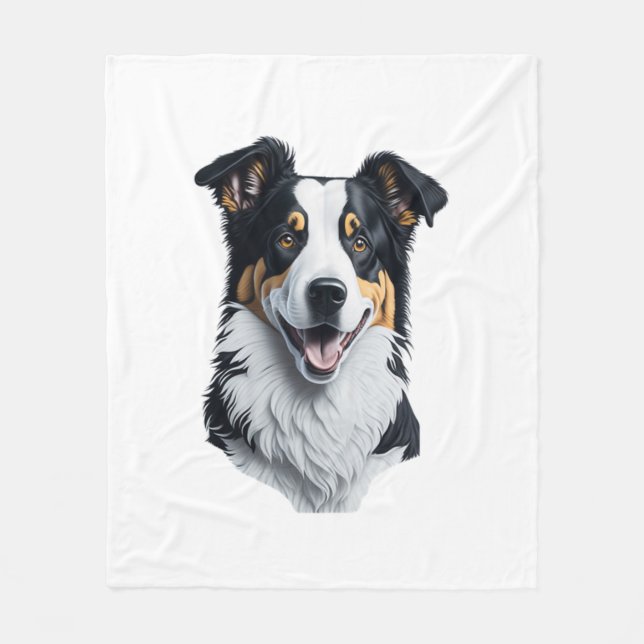 Couverture Polaire Bordure face Collie (Devant)