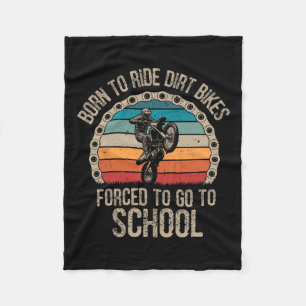 Couverture Polaire Born Ride Dirt Vélos Forced School Funny Motocross