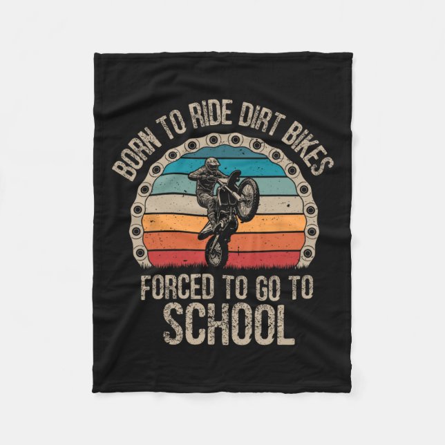 Couverture Polaire Born Ride Dirt Vélos Forced School Funny Motocross (Devant)