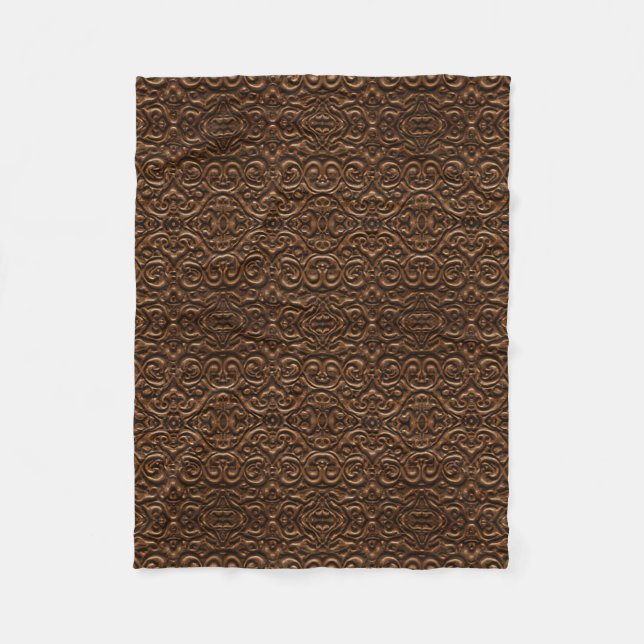 Couverture Polaire Borre Viking Style Faux Motif en cuir (Devant)