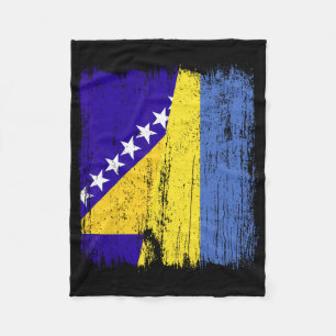 Couverture Polaire Bosnie-Herzégovine Ukraine Drapeau en berne