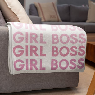 Couverture Polaire Boss de fille rose moderne Meilleur cadeau de fill