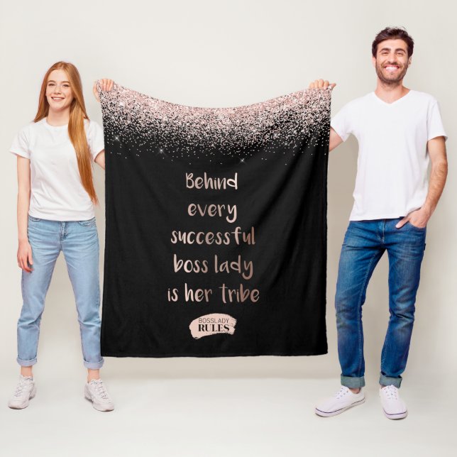 Couverture Polaire Boss de motivation Lady Rose Parties scintillant d (En situation)