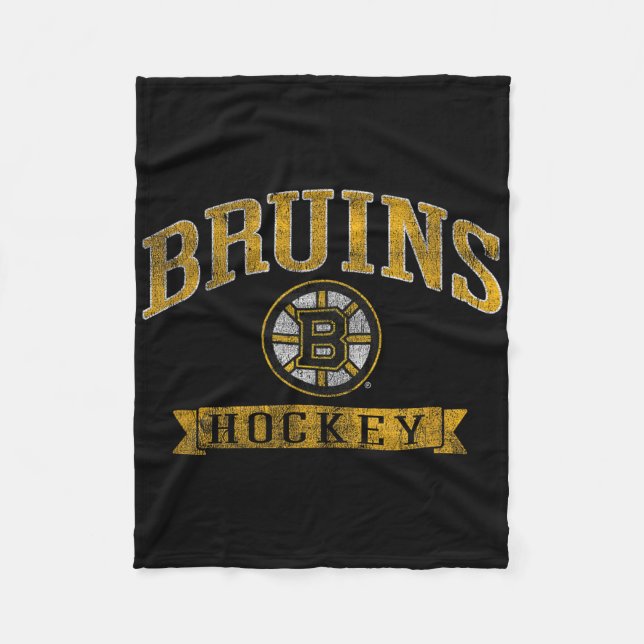 Couverture Polaire Boston Bruins Vintage Hockey Dark Heather  (Devant)