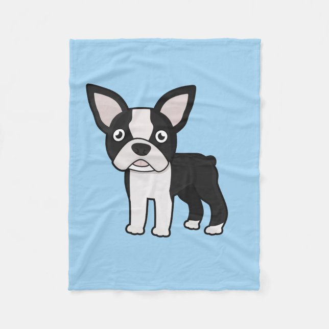 Couverture Polaire Boston mignon Terrier (Devant)