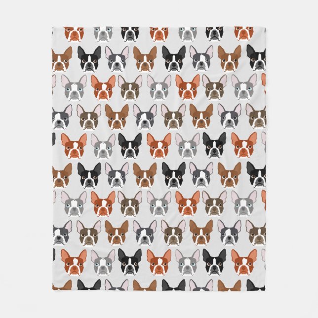 Couverture Polaire Boston Terrier Blanket (Devant)