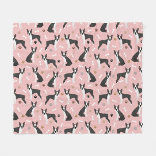 Couverture Polaire Boston Terrier Bones and Paws Fleece Blanket