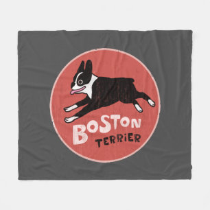 Couverture Polaire Boston Terrier Chien de dessin cool