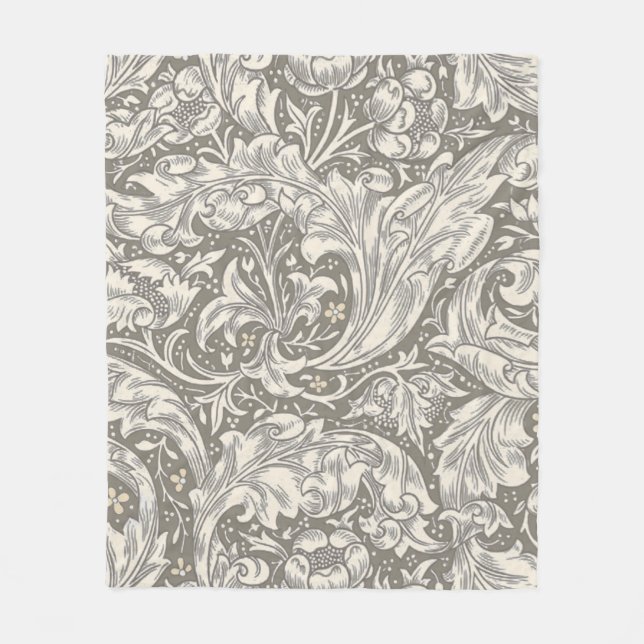 Couverture Polaire Bot floral à fleurs à boutons de William Morris Ba (Devant)