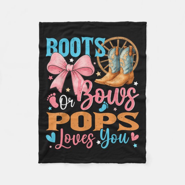 Couverture Polaire Bottes Ou Bows Ps Vous Aime Genre Révéler Famille (Devant)