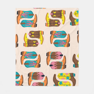 Couverture Polaire Bottes Wild West Cowboy : Motif de concept de mode